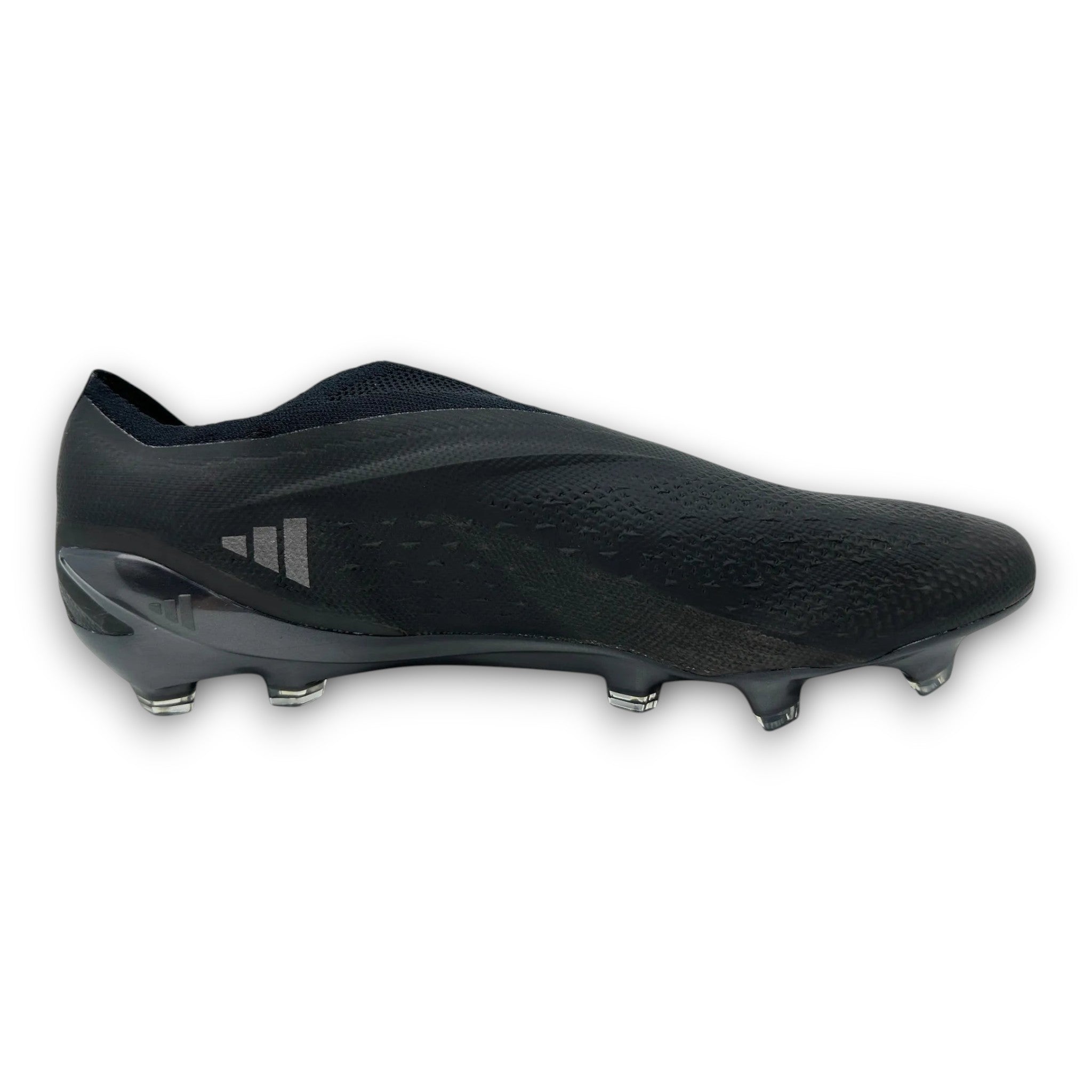 SHOPTCRAMPONS Adidas X SpeedPortal+ FG Nightstrike football boots in all black with SpeedSkin upper