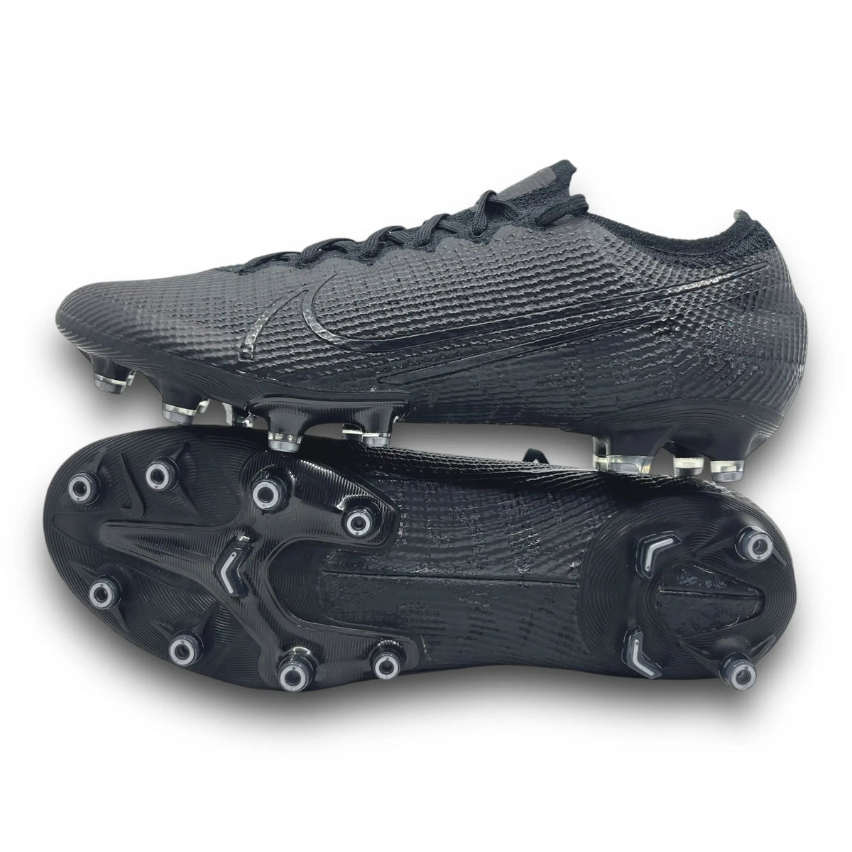 [US 13] NIKE MERCURIAL VAPOR 13 PRO FG Soccer Futbol Cleats Black Matte Silver Nike Kids Mercurial Vapor 13 Academy Indoor Soccer Shoes  main image 2