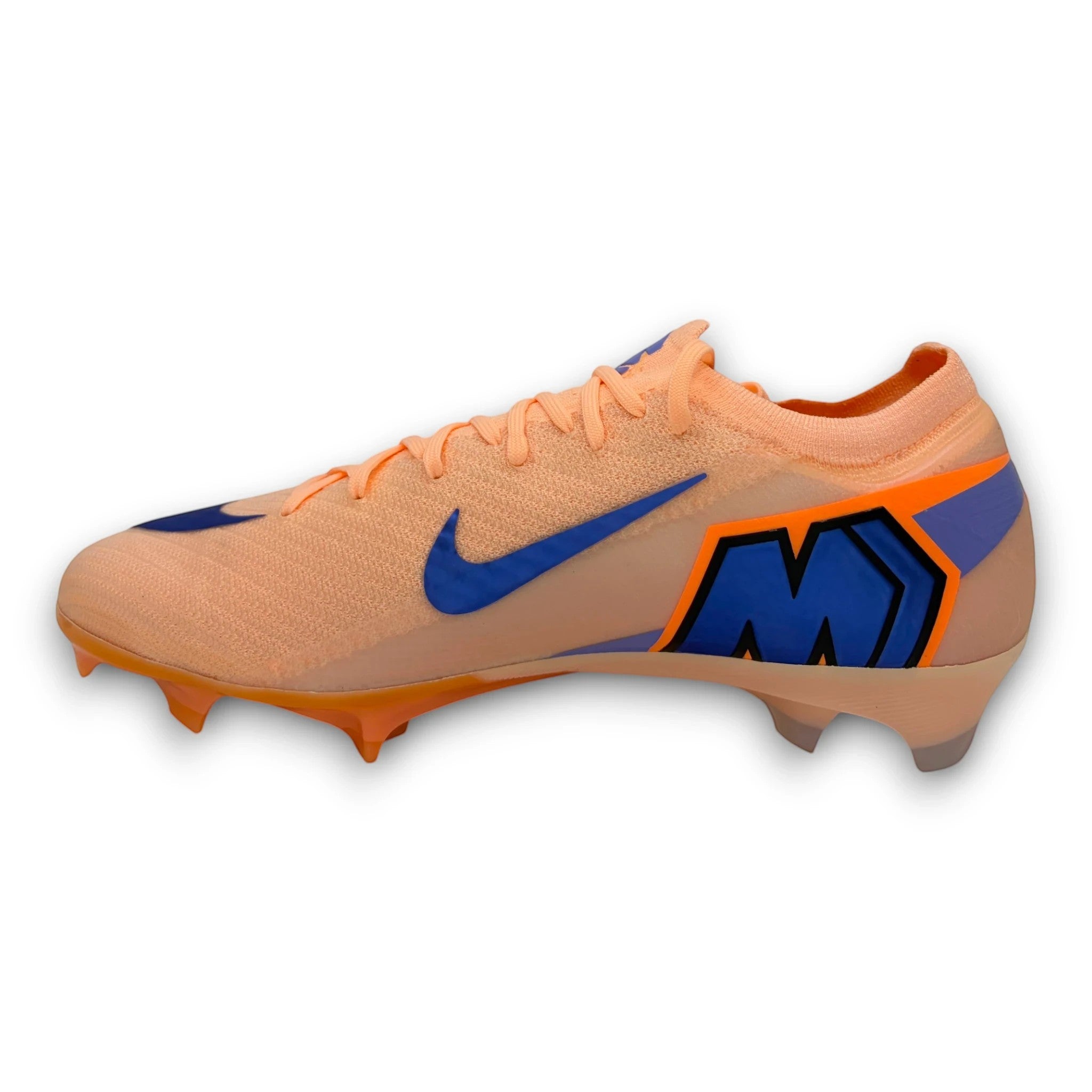 Chaussures de football Nike Mercurial Vapor 16 Air Zoom Elite FG orange et bleu de SHOPTCRAMPONS pour terrain sec