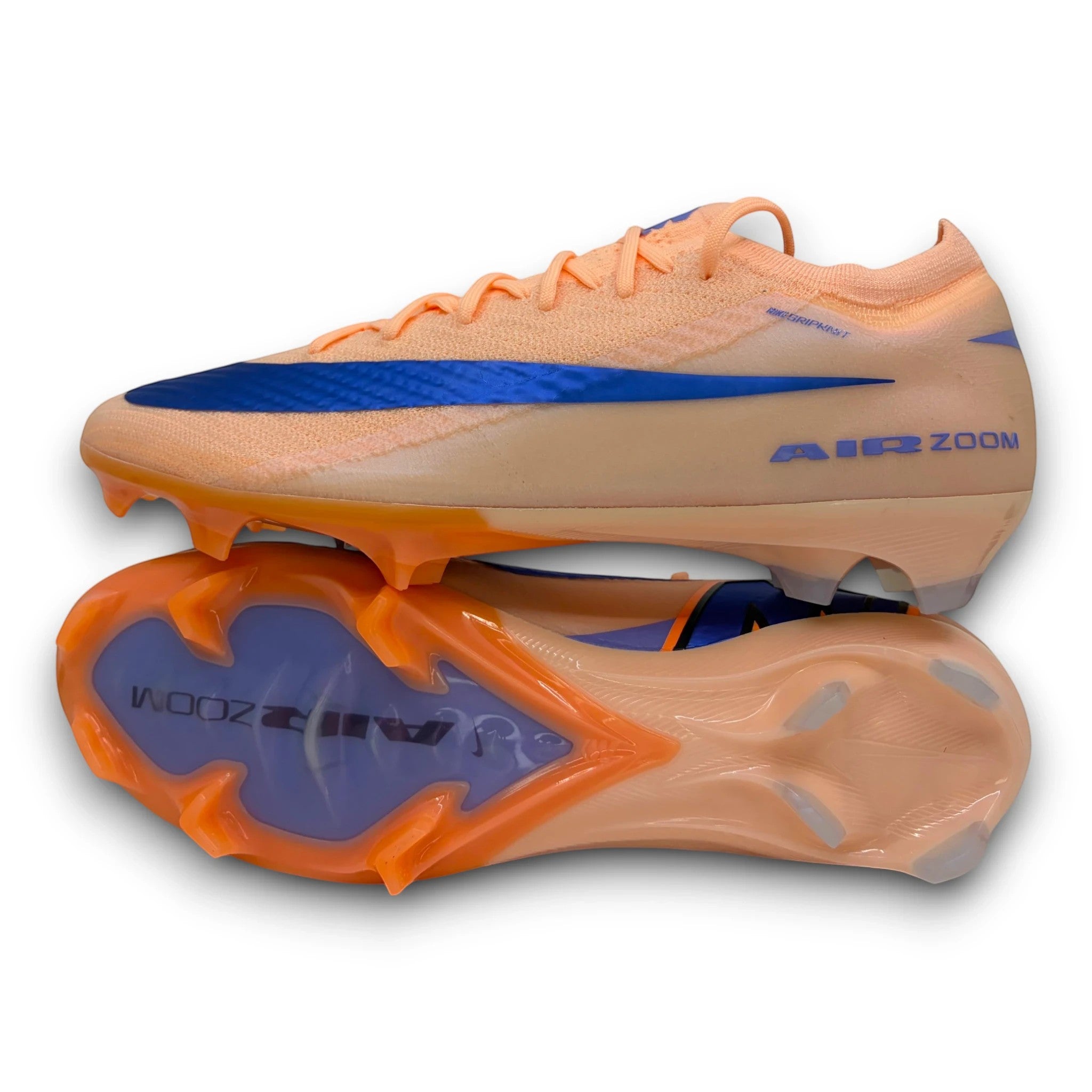 Chaussures de football Nike Mercurial Vapor 16 Air Zoom Elite FG orange et bleu de SHOPTCRAMPONS pour terrain sec